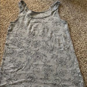 A New Day (Target) - Grey Floral Tank Top- XL